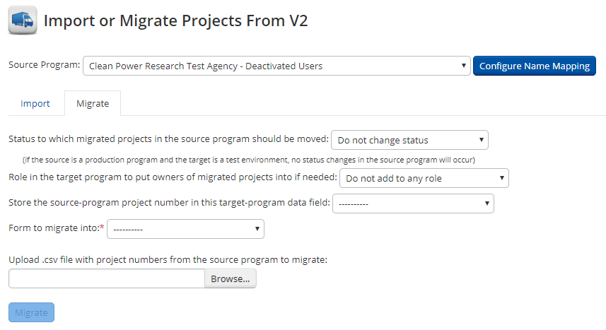 Migrate from V2 option
