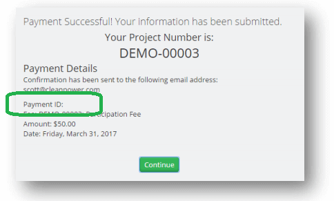 Empty Payment ID field during testing.