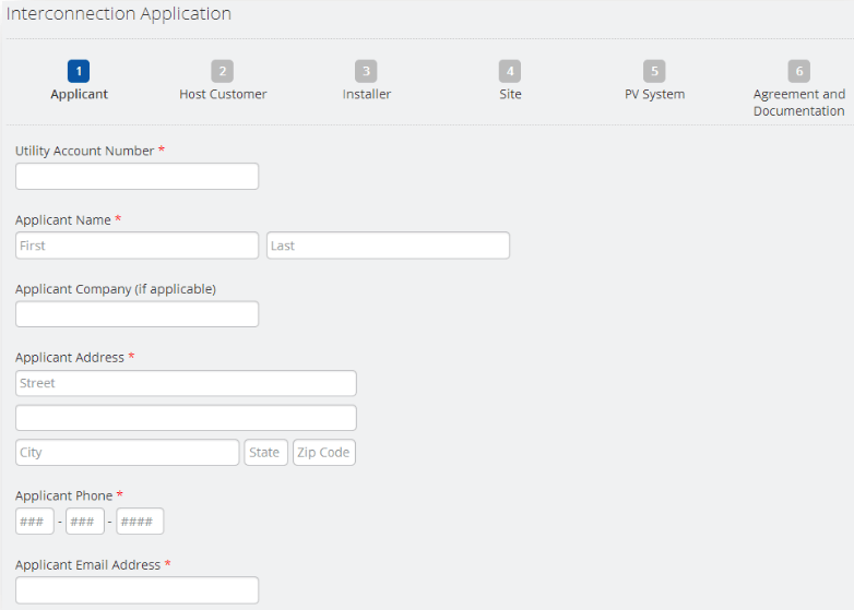 Example Application Form