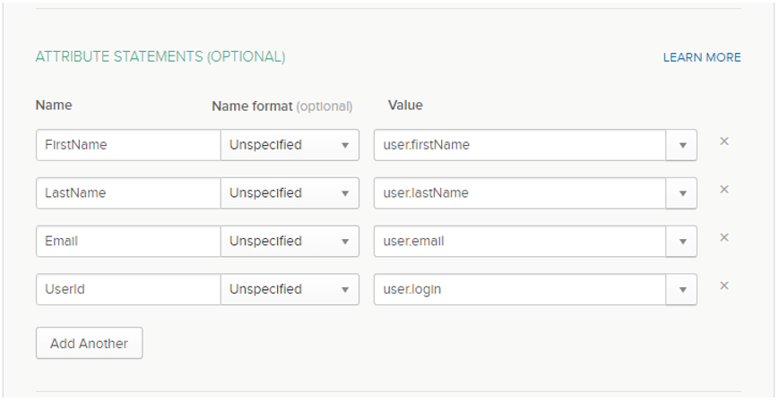 Adding Attribute Statements