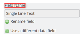 Field name configuration