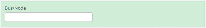Bus/Node Single Line Text Form Element