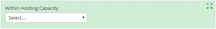 Within Hosting Capacity Drop-down List Form Element