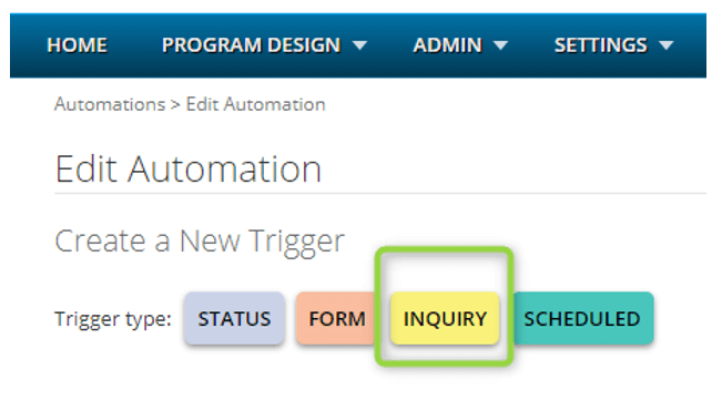 Inquiry Automation Trigger