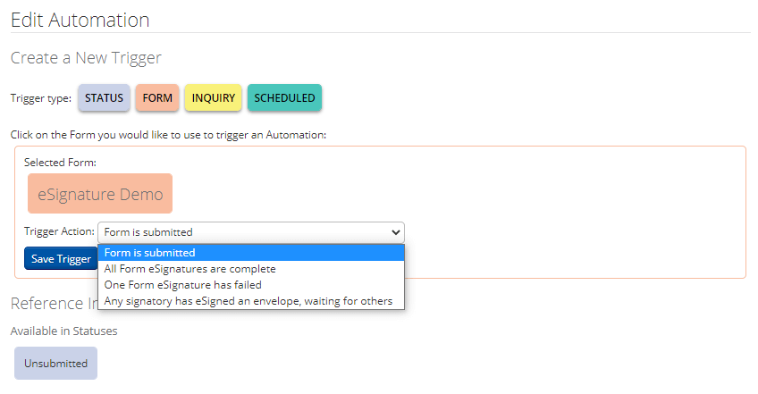 eSignature Automation Triggers