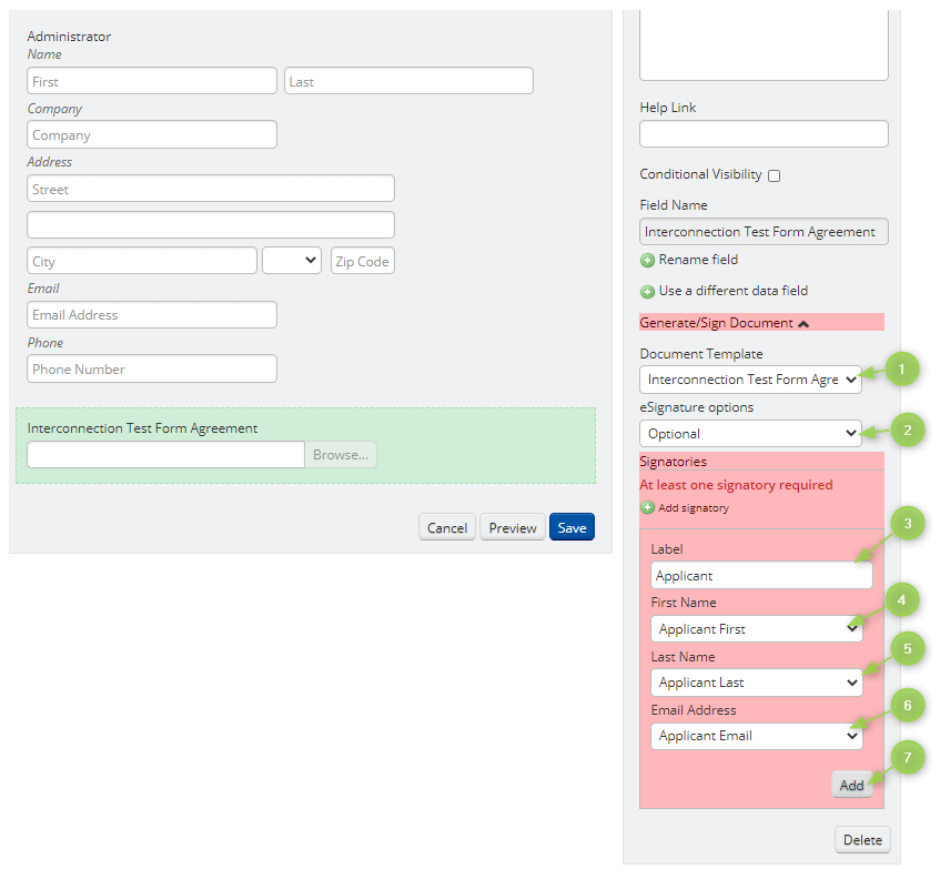 Generate/Sign Document