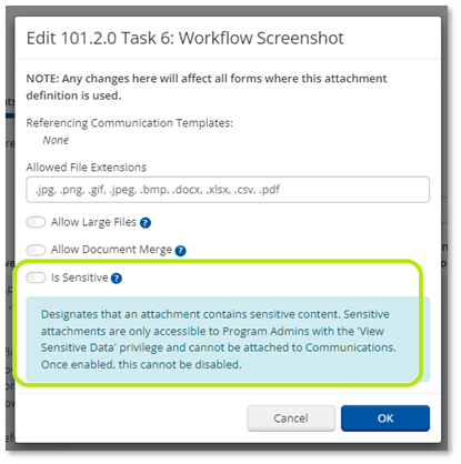 Attachment sensitivity