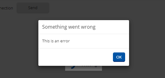Error display within a form