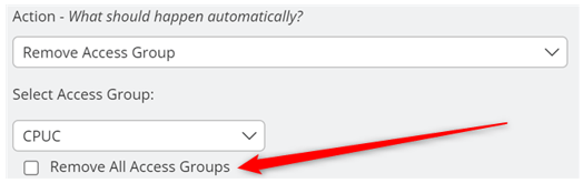 Remove all Access Groups via Automation