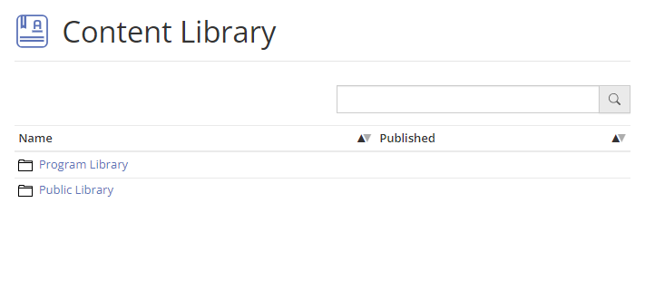 Content Library Folders