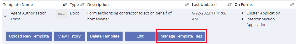 Manage Template Tags