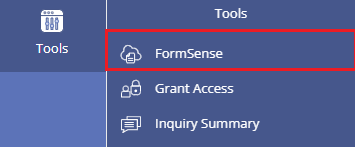 Locating the FormSense feature