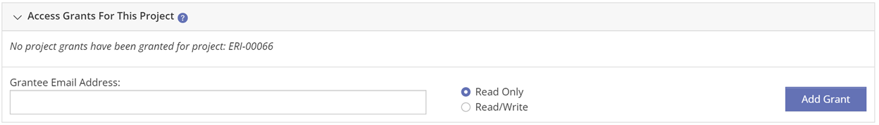 Locating the Project Access feature b