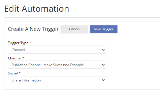 When a signal is received from the published channel