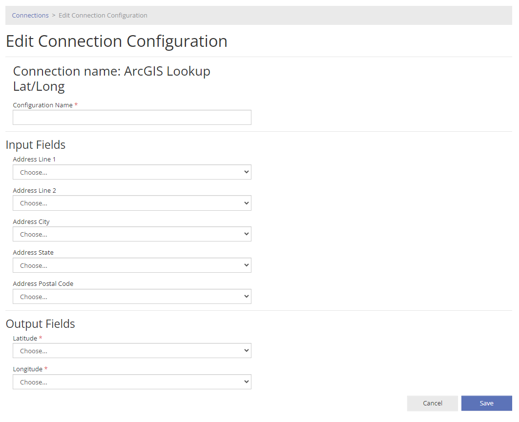 Lookup Lat/long Configuration