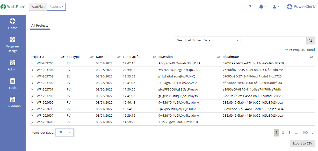 WattPlan PowerClerk Reports Program