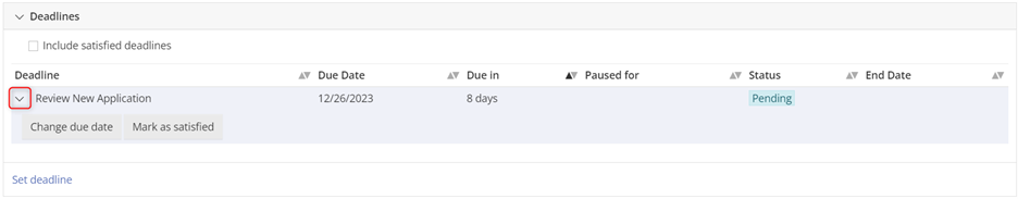 Expand Deadline Row
