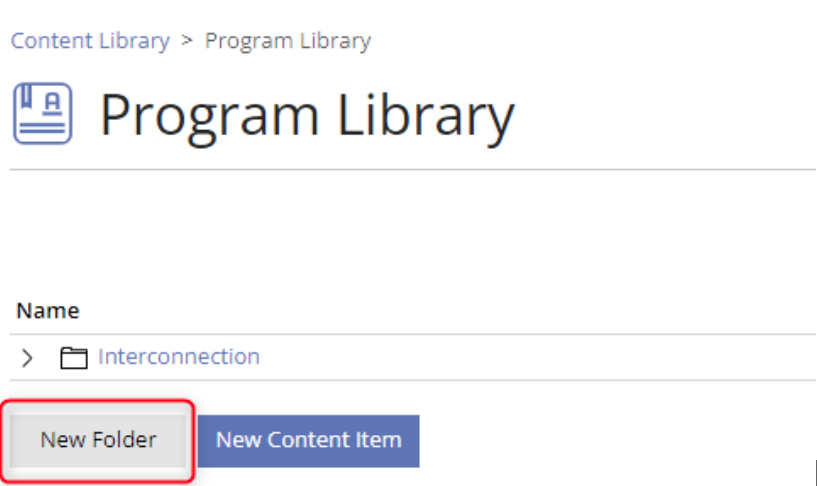 Content Library Folders