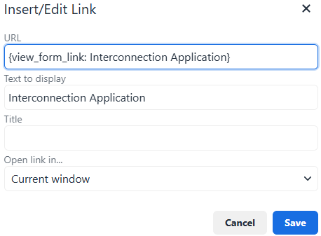 View/Edit Form Links