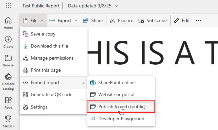 Embedding PowerBI on Front Page Embedding PowerBI on Front Page