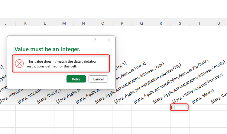 Data Validation In Excel