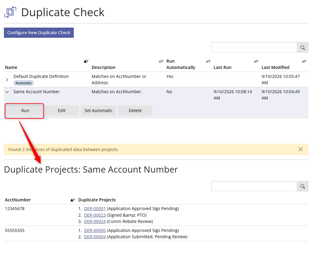 Manual Duplicate Check